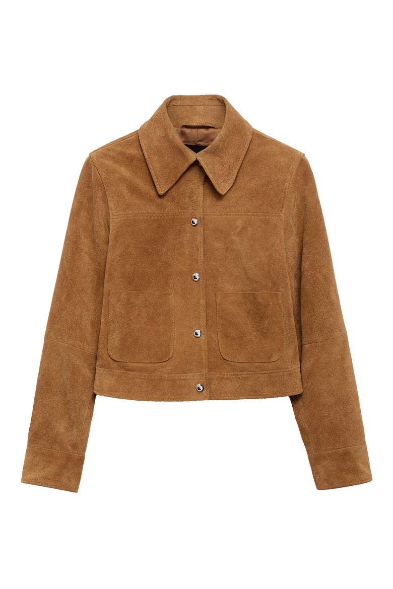 Patch Pocket Suede Jacket, Main, color, MEDIUM BROWN