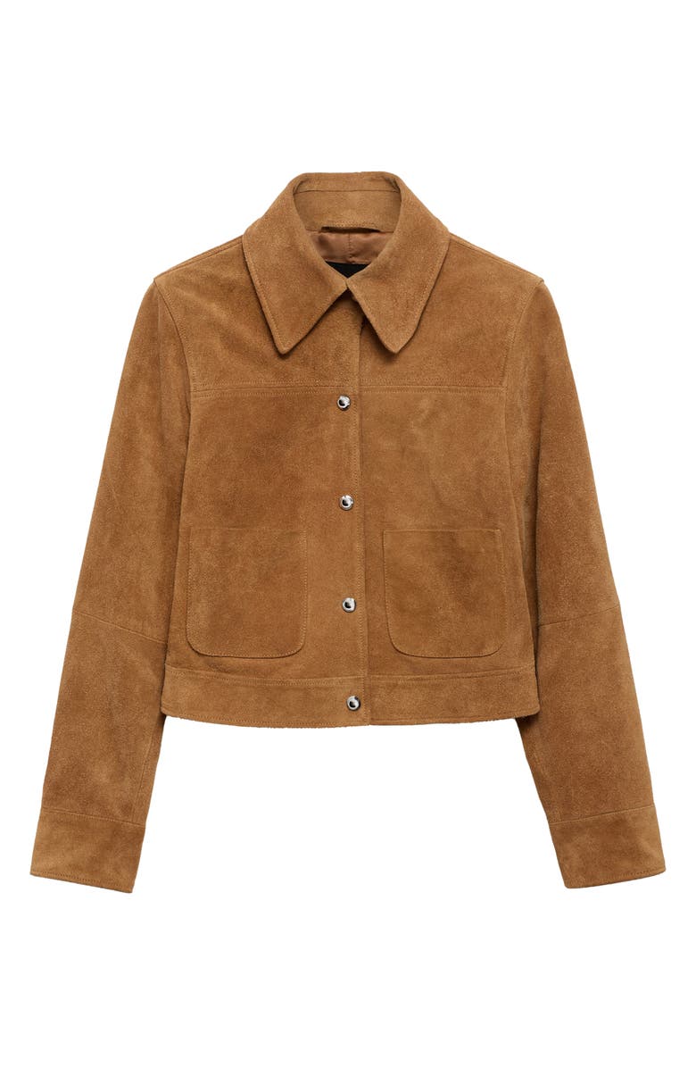 MANGO Patch Pocket Suede Jacket, Main, color, 