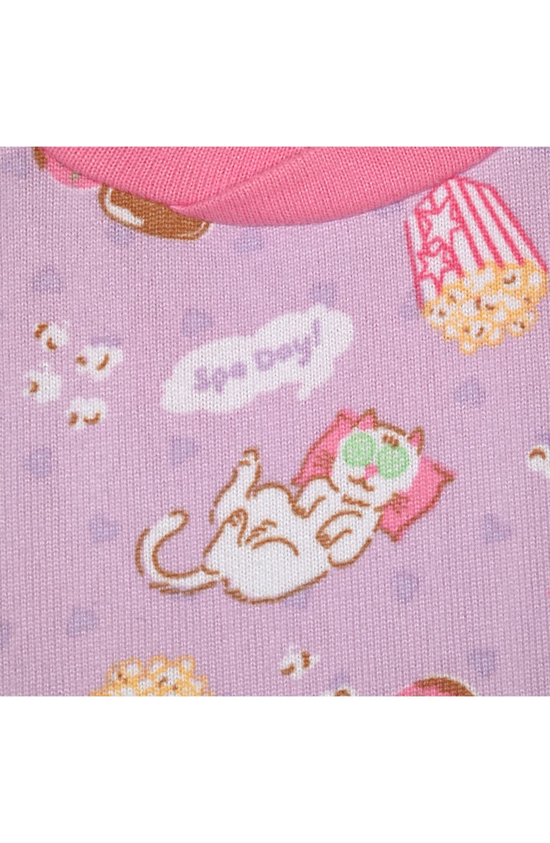 SLEEP ON IT Kids' Tight Fit Long Pajamas & Scrunchie Set, Alternate, color, Purple