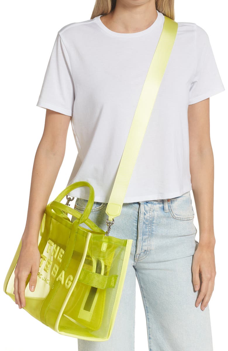 Marc Jacobs The Medium Mesh Tote Bag, Alternate, color, Bright Green