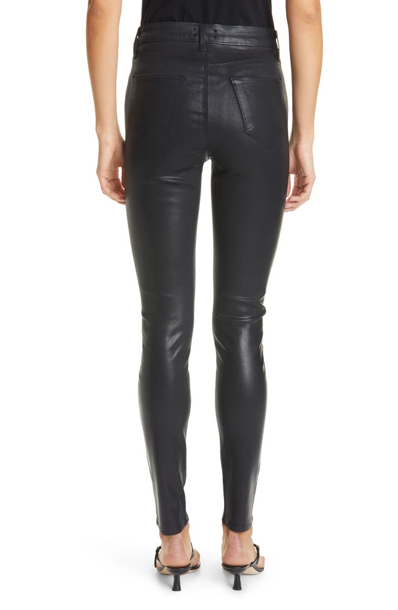 L'AGENCE Marguerite Coated High Waist Skinny Jeans, Alternate, color, 