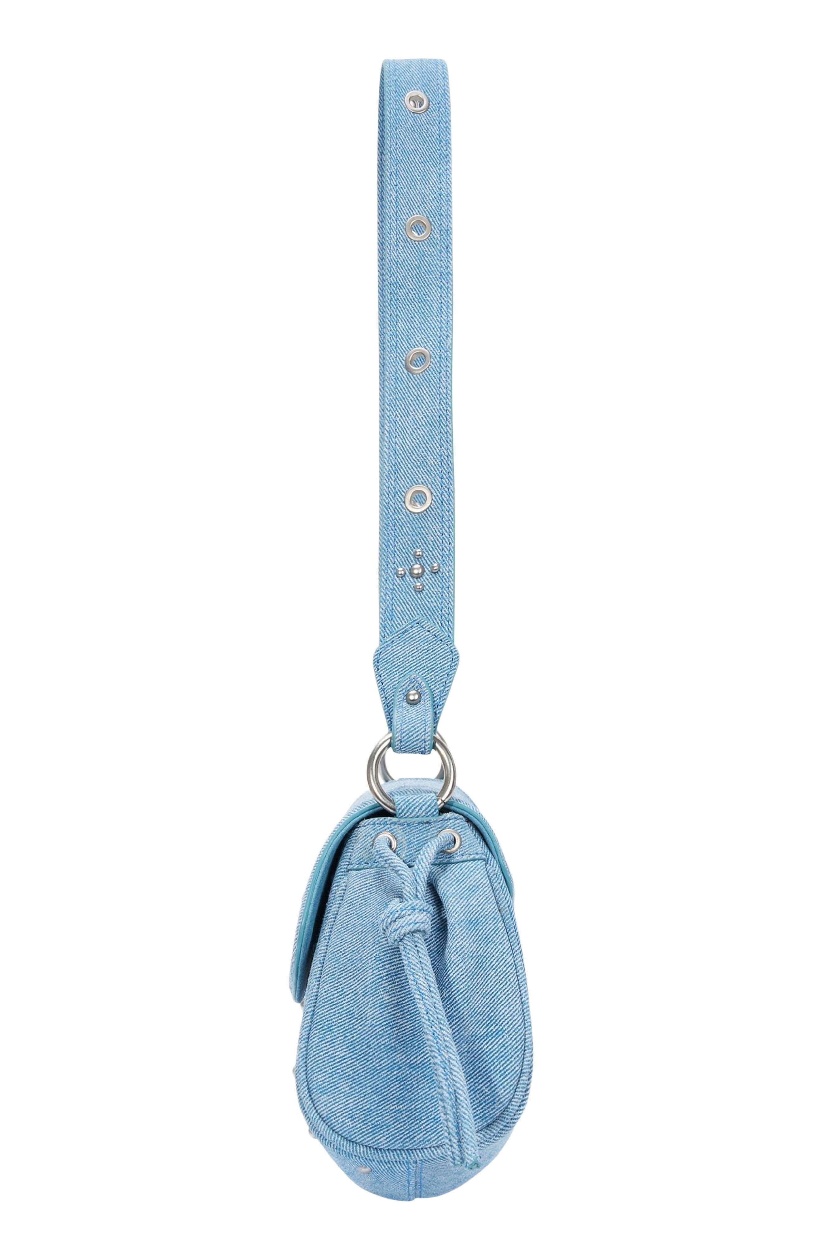 Oryany Moroccan Stud Shoulder Bag, Alternate, color, Denim Blue