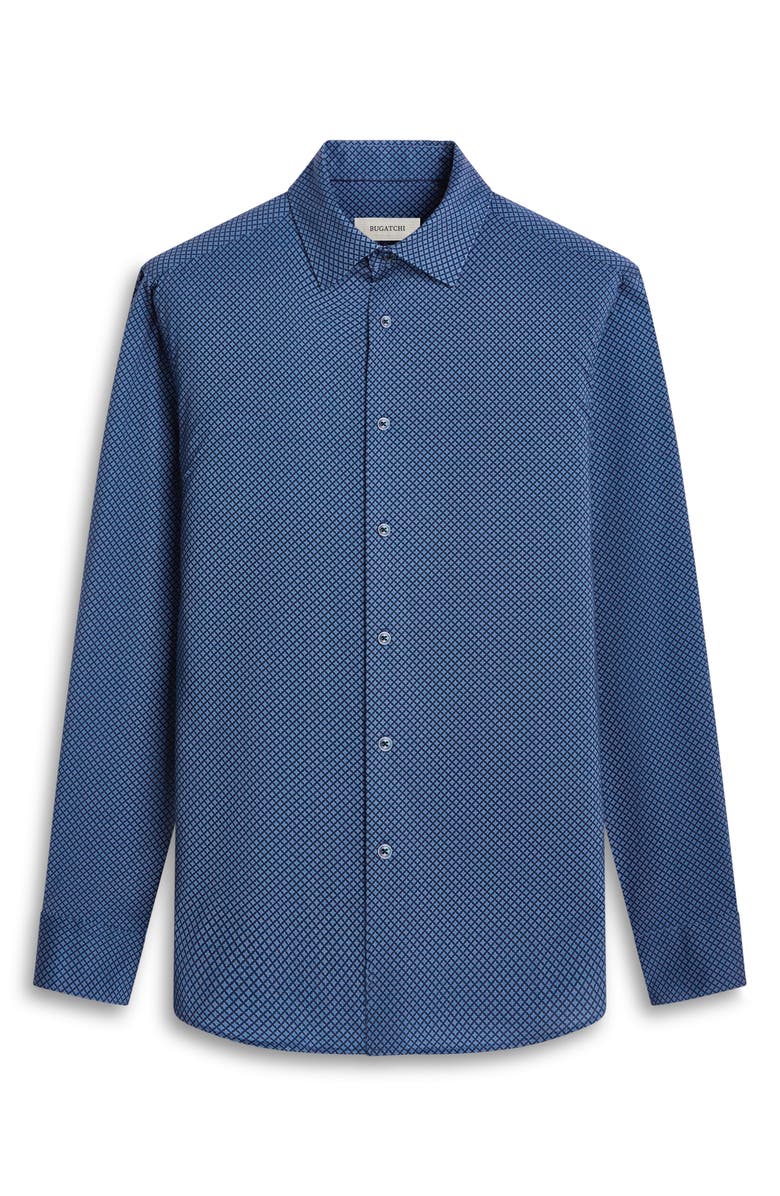 Bugatchi James OoohCotton<sup>®</sup> Geo Print Button-Up Shirt, Alternate, color,