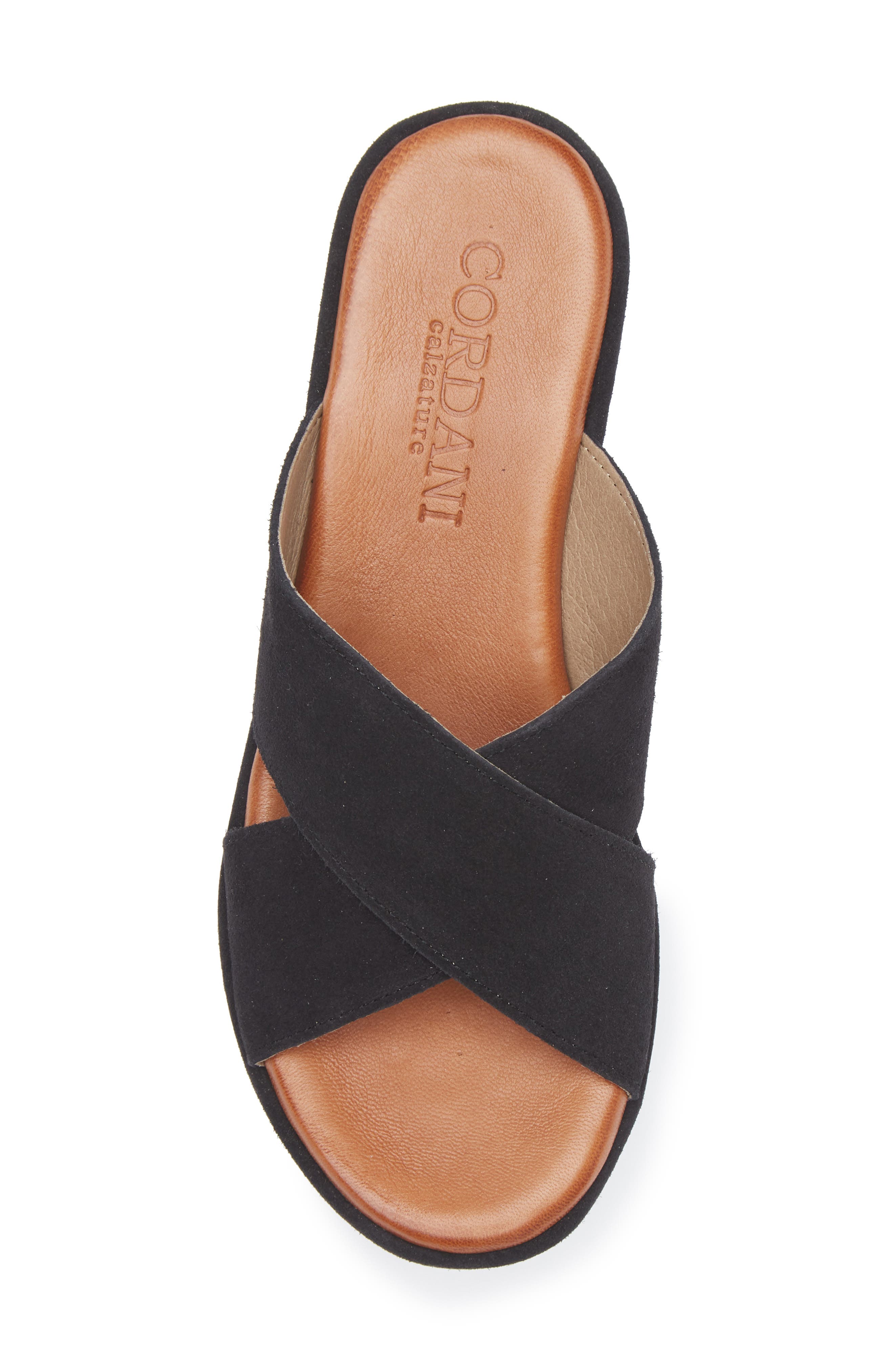 Cordani Bella Platform Wedge Slide Sandal, Alternate, color, Black Suede