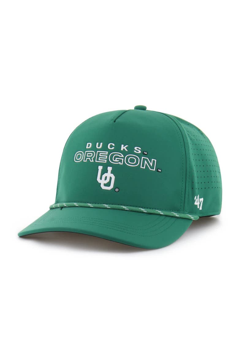 Men's '47  Green Oregon Ducks Forward Vent Hitch Rope Adjustable Hat, Main, color, Green