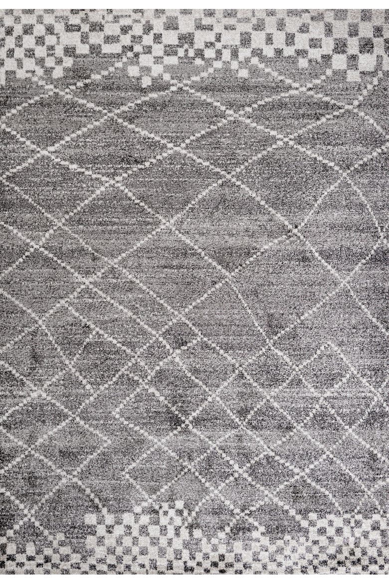 Asilah Moroccan Modern Diamond Area Rug, Main, color, Gray
