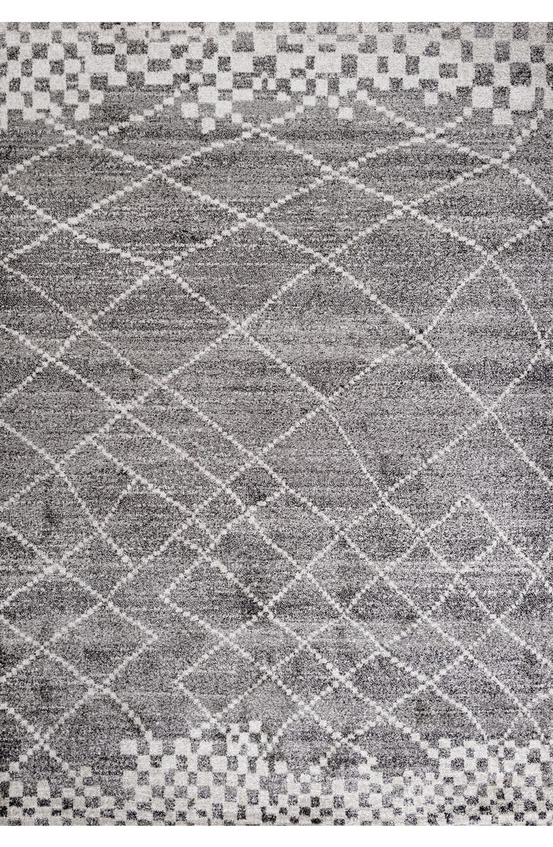 JONATHAN Y Asilah Moroccan Modern Diamond Area Rug, Main, color, Gray