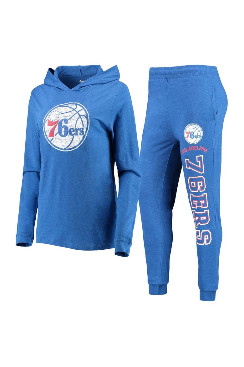 Women's Concepts Sport Royal Philadelphia 76ers Hoodie & Pants Sleep Set, Main, color, Royal