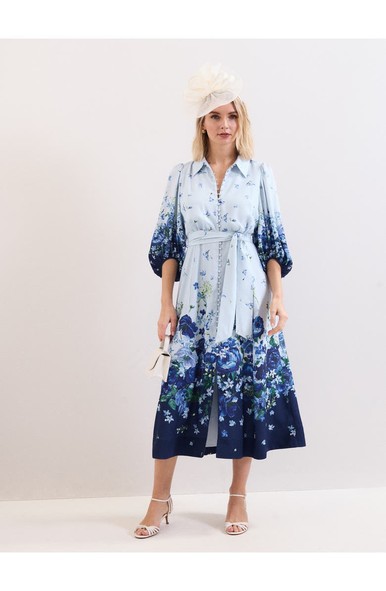 Phase Eight Noella Shirt Dress, Alternate, color, Pale Blue