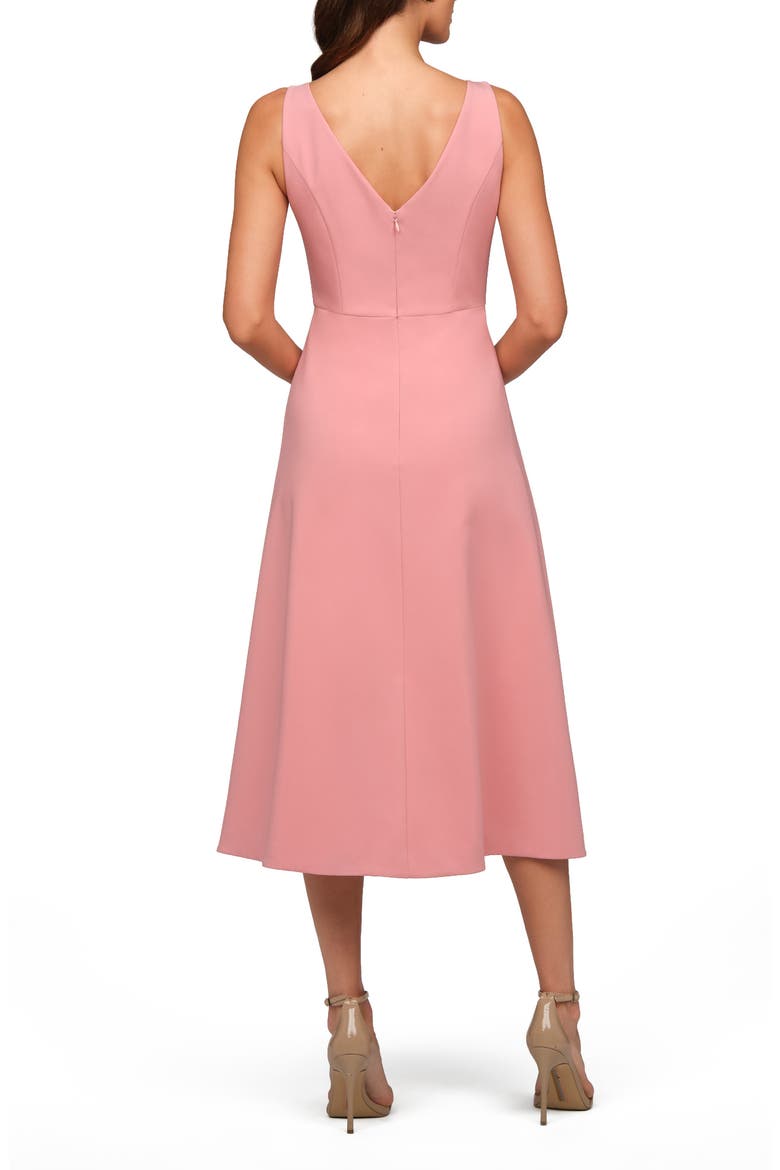 Heidi Floral Appliqué Midi Dress, Alternate, color, ROSE PETAL