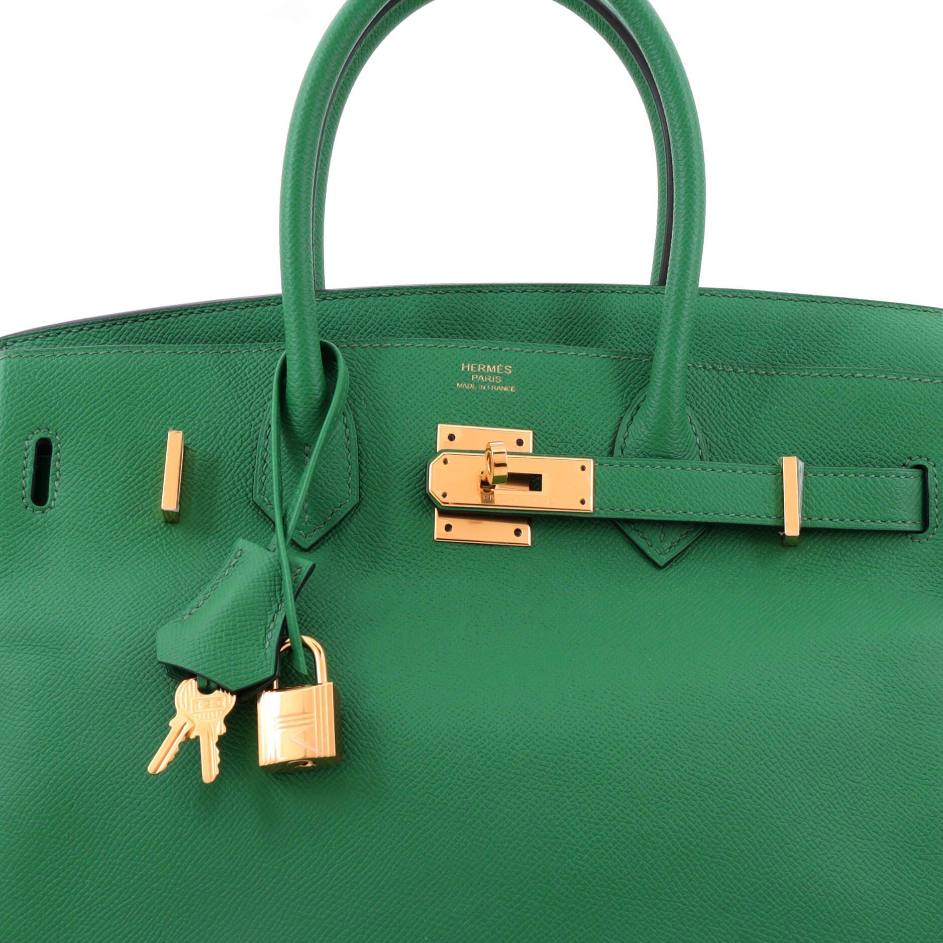 Pre-Owned Hermes Birkin Handbag Green Epsom with Gold Hardware 30, Alternate, color, Cactus
