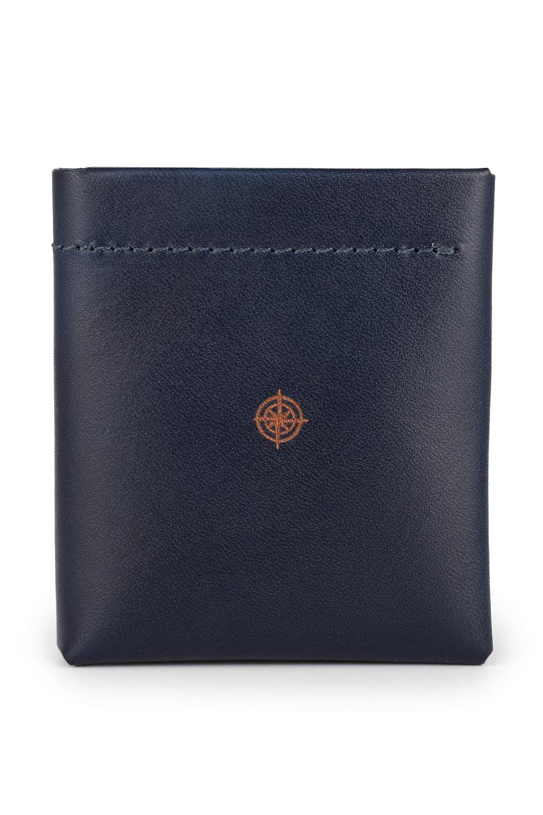 Celosia Genuine Leather Bi Fold Wallet, Main, color, Navy