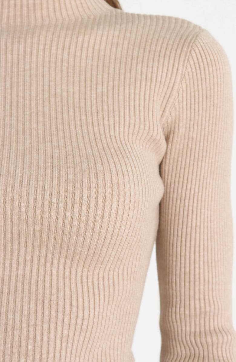 Petal & Pup Paige Tie Waist Rib Top, Alternate, color, Beige