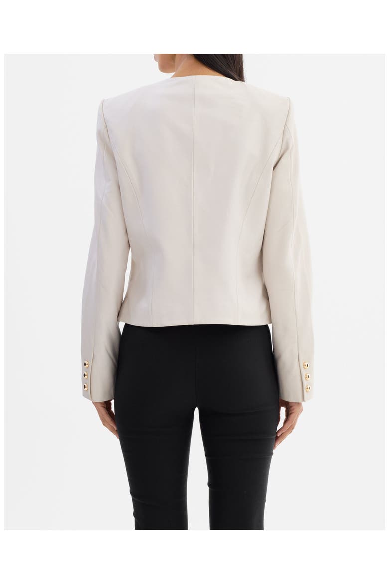 Lynn | Leather Jacket, Alternate, color, Whisper White