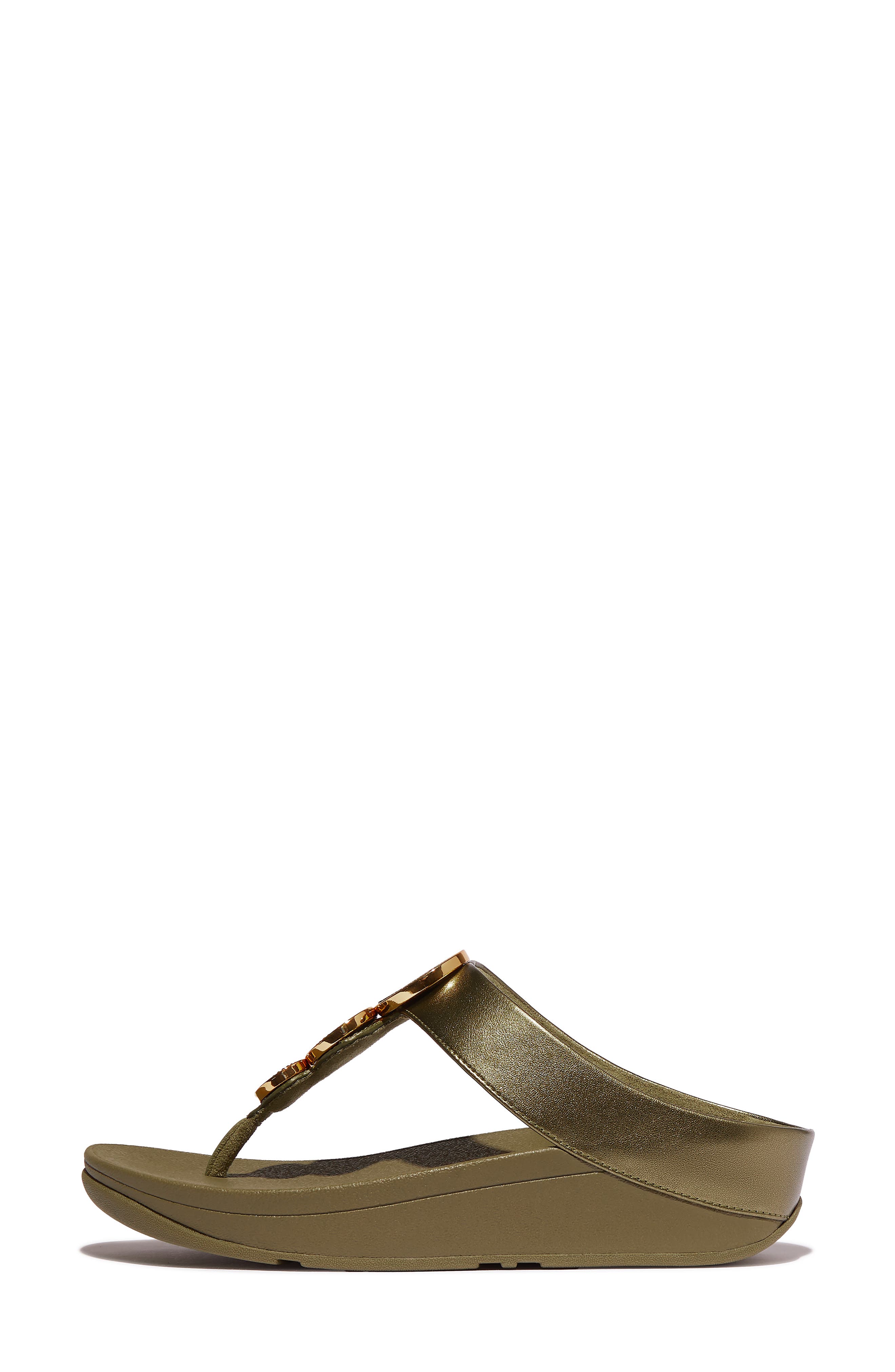 FitFlop Halo Platform Wedge Flip Flop, Alternate, color, Metallic Camo-Green