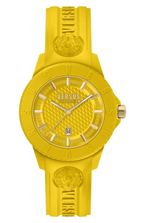 Versace Men's Tokyo R Silicone Strap Watch, 43mm x 10.5mm