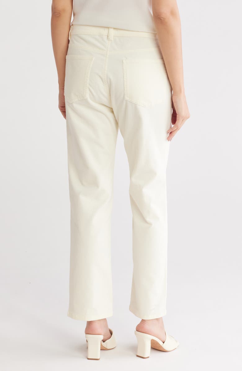 Eileen Fisher Corduroy High Waist Straight Leg Pants, Alternate, color, Sofwh