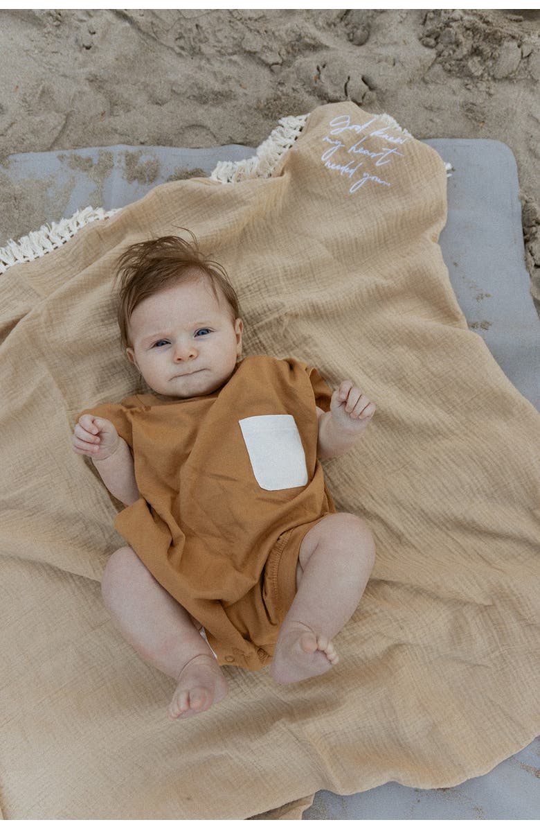 Winnie + Crew Cory Pocket Romper, Alternate, color, Apple Cinnamon