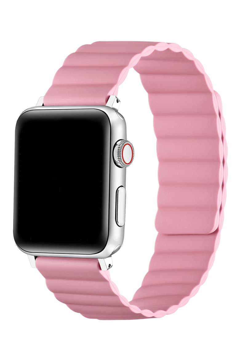 Silicone Apple Watch® Watchband, Alternate, color, NOSTALGIC PINK