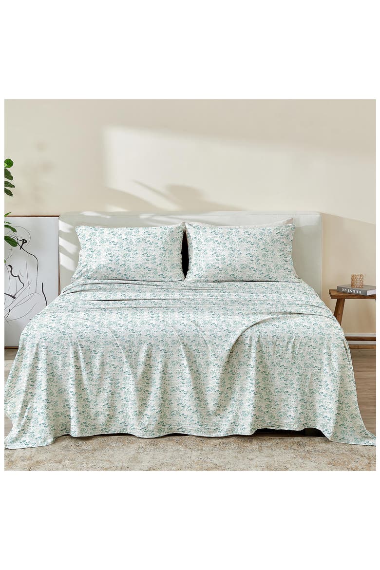Killian Pre-Washed Sheet Set, Alternate, color, CHAMBLEE BLUE