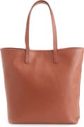 ROYCE New York Tall Leather Tote with Wristlet