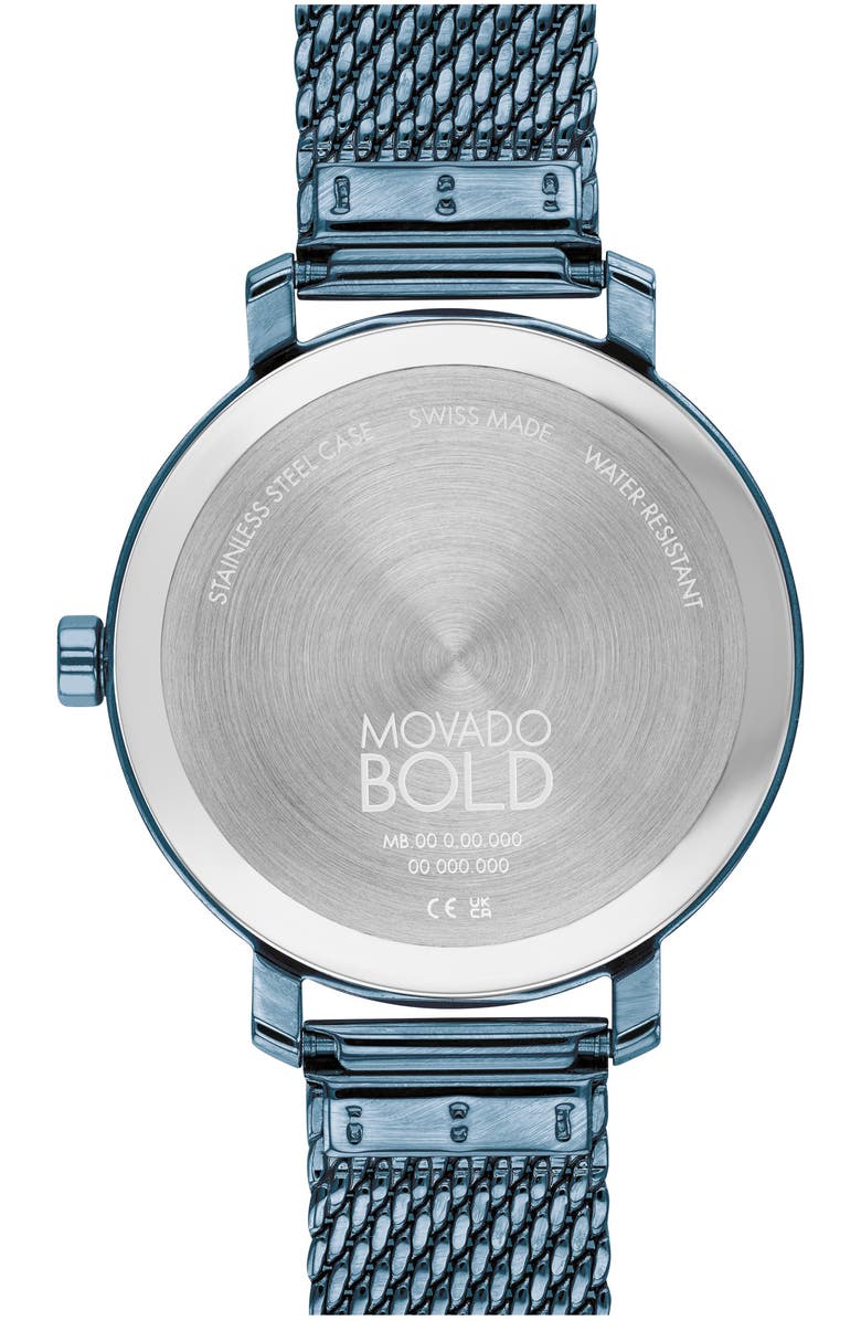 Movado Bold Evolution Mesh Strap Watch, 34mm, Alternate, color, 