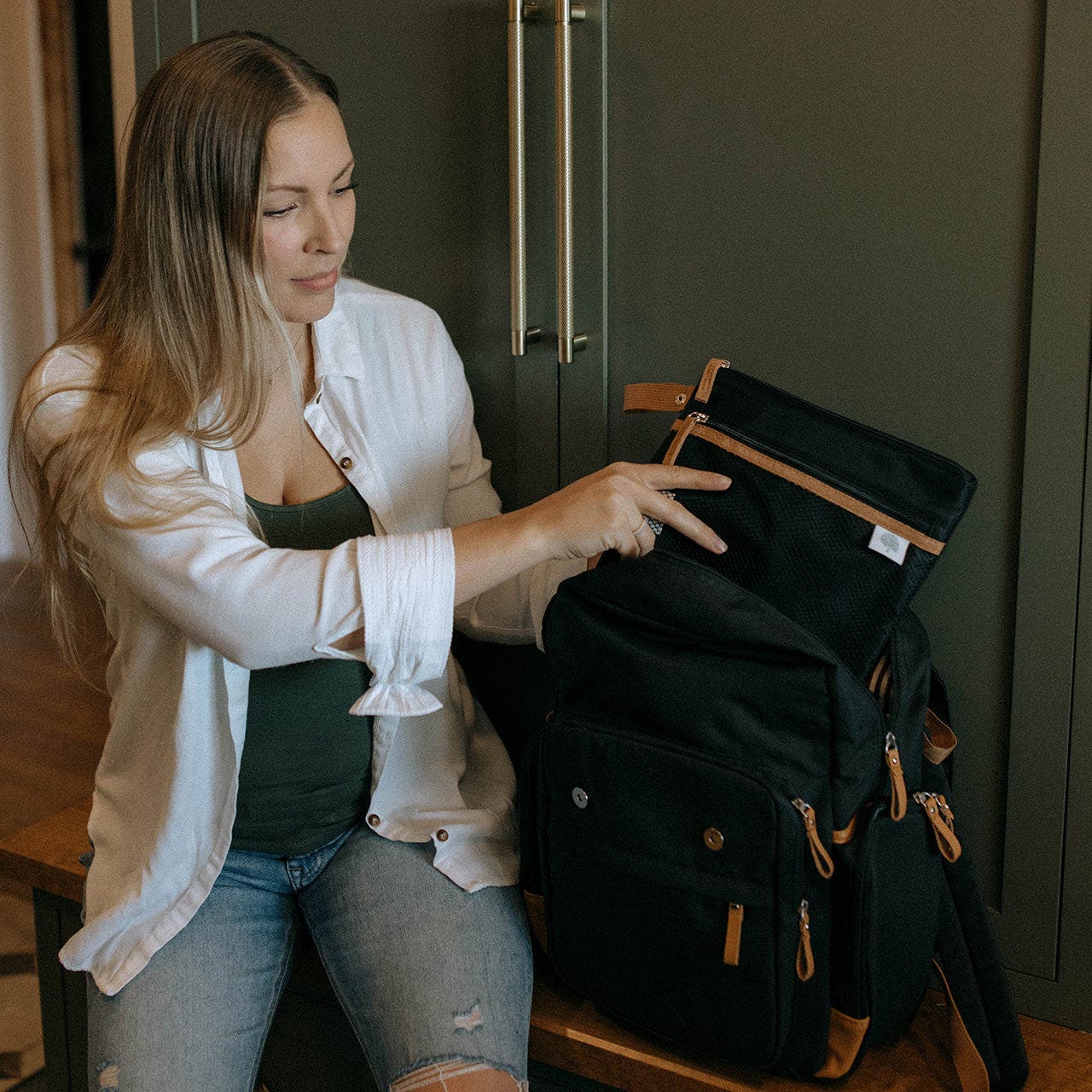 Parker Baby Co. Birch Wet Dry Bag, Alternate, color, Black