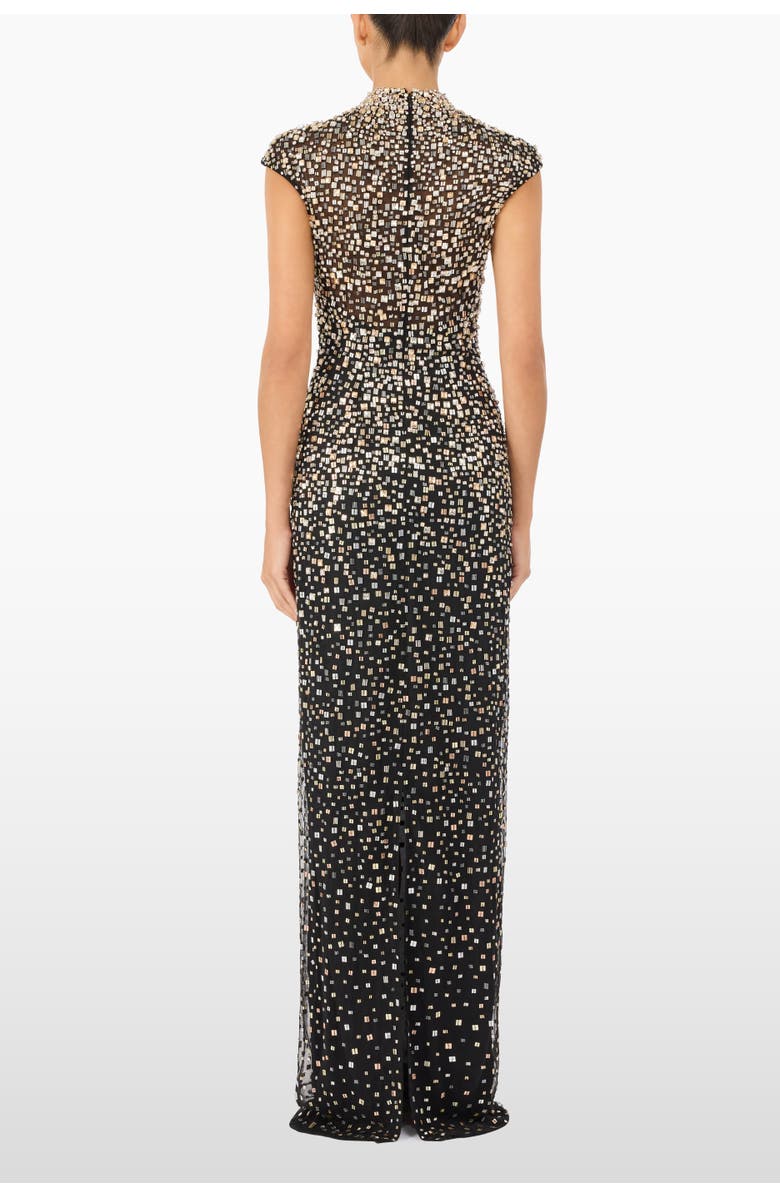 Jenny Packham Treasure Beaded Maxi Dress, Alternate, color, Liquorice