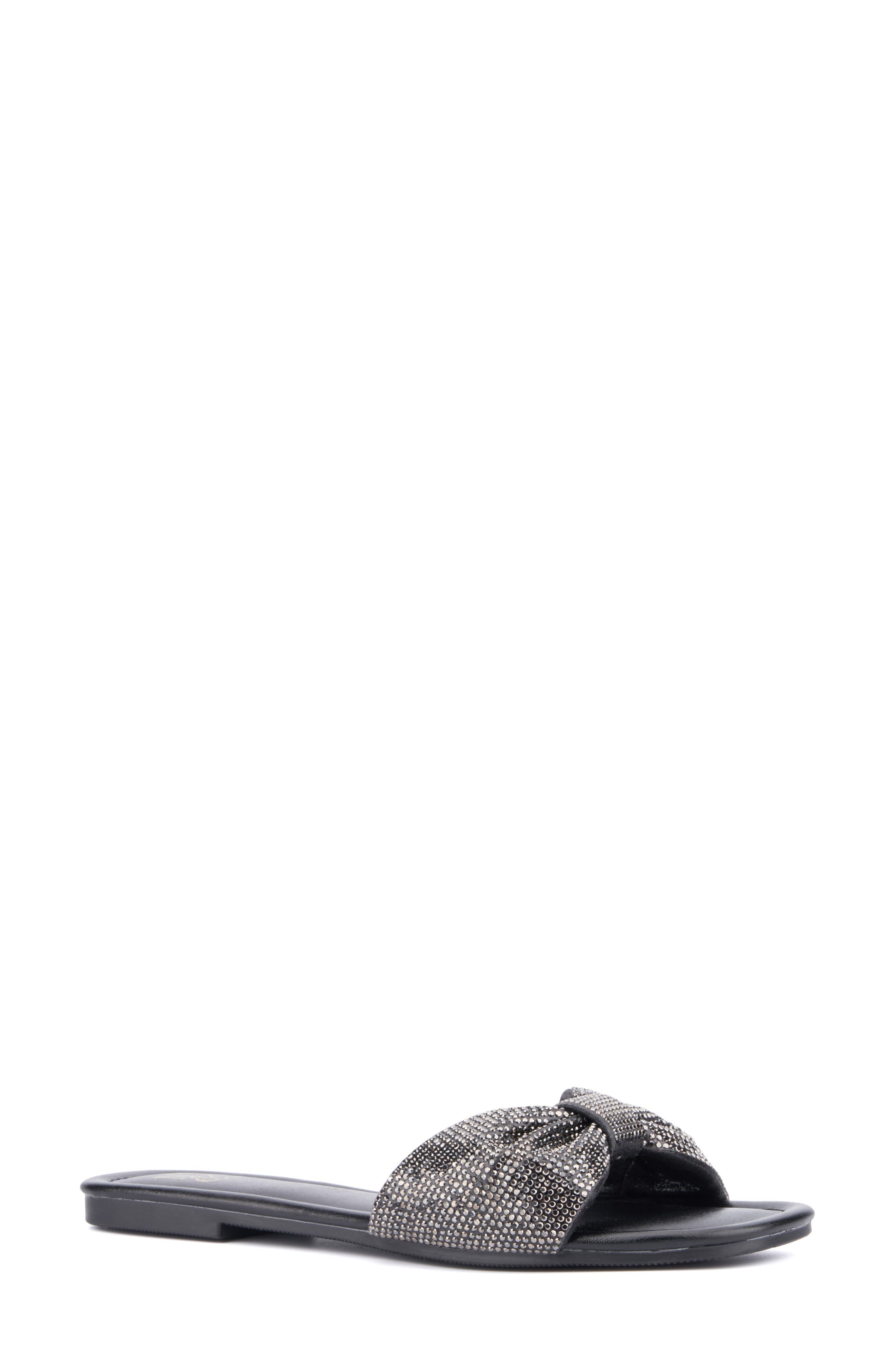 NEW YORK AND COMPANY Karli Rhinestone Slide Sandal