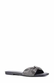 NEW YORK AND COMPANY Karli Rhinestone Slide Sandal