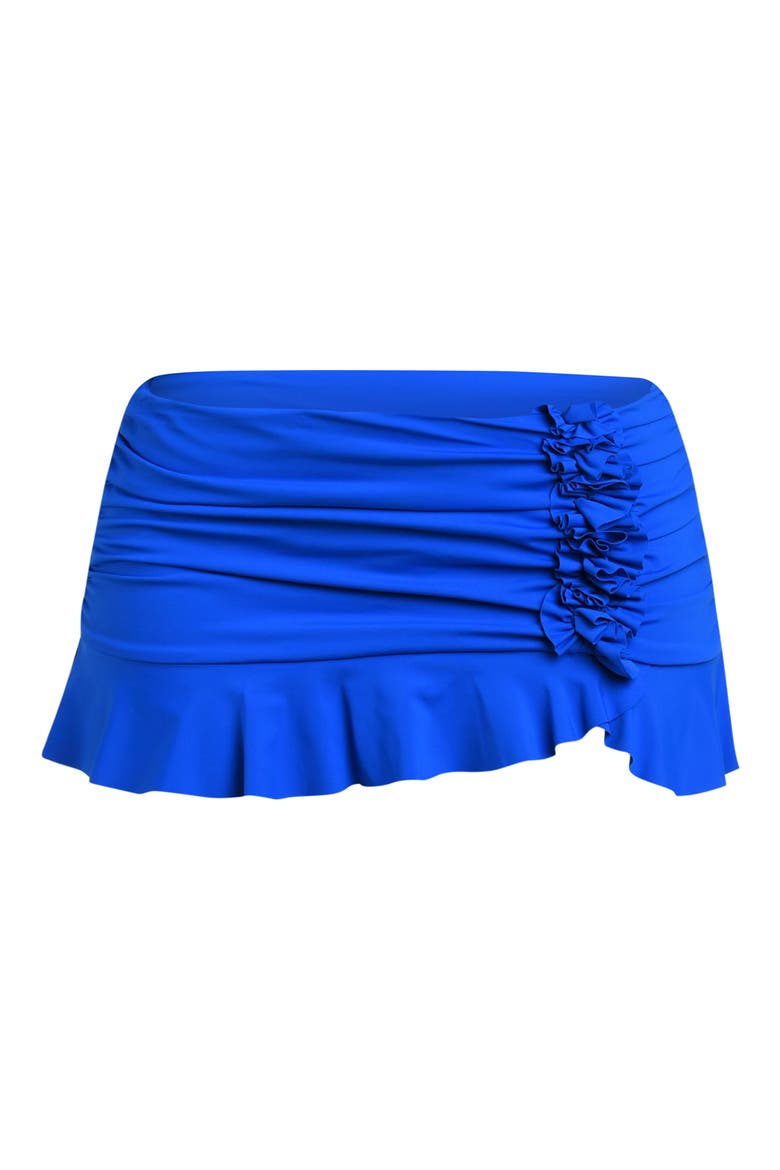 Island Goddess Ruffle Skirted Bikini Bottoms, Alternate, color, LAPIS