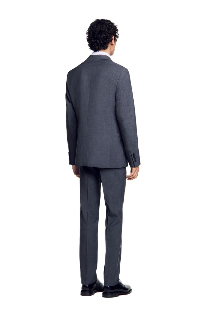SANDRO Wool suit jacket, Alternate, color, Mocked Grey