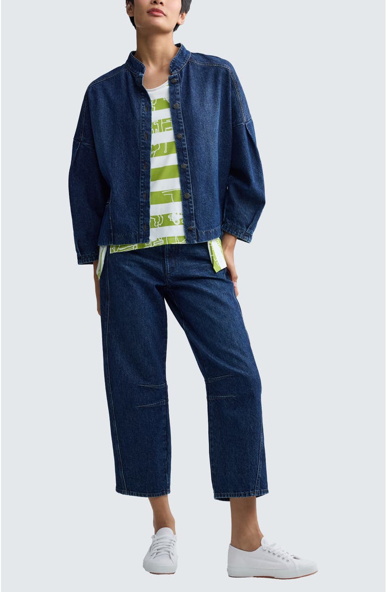 LUUKAA Jada Structured Denim Jacket, Alternate, color, Indigo Denim