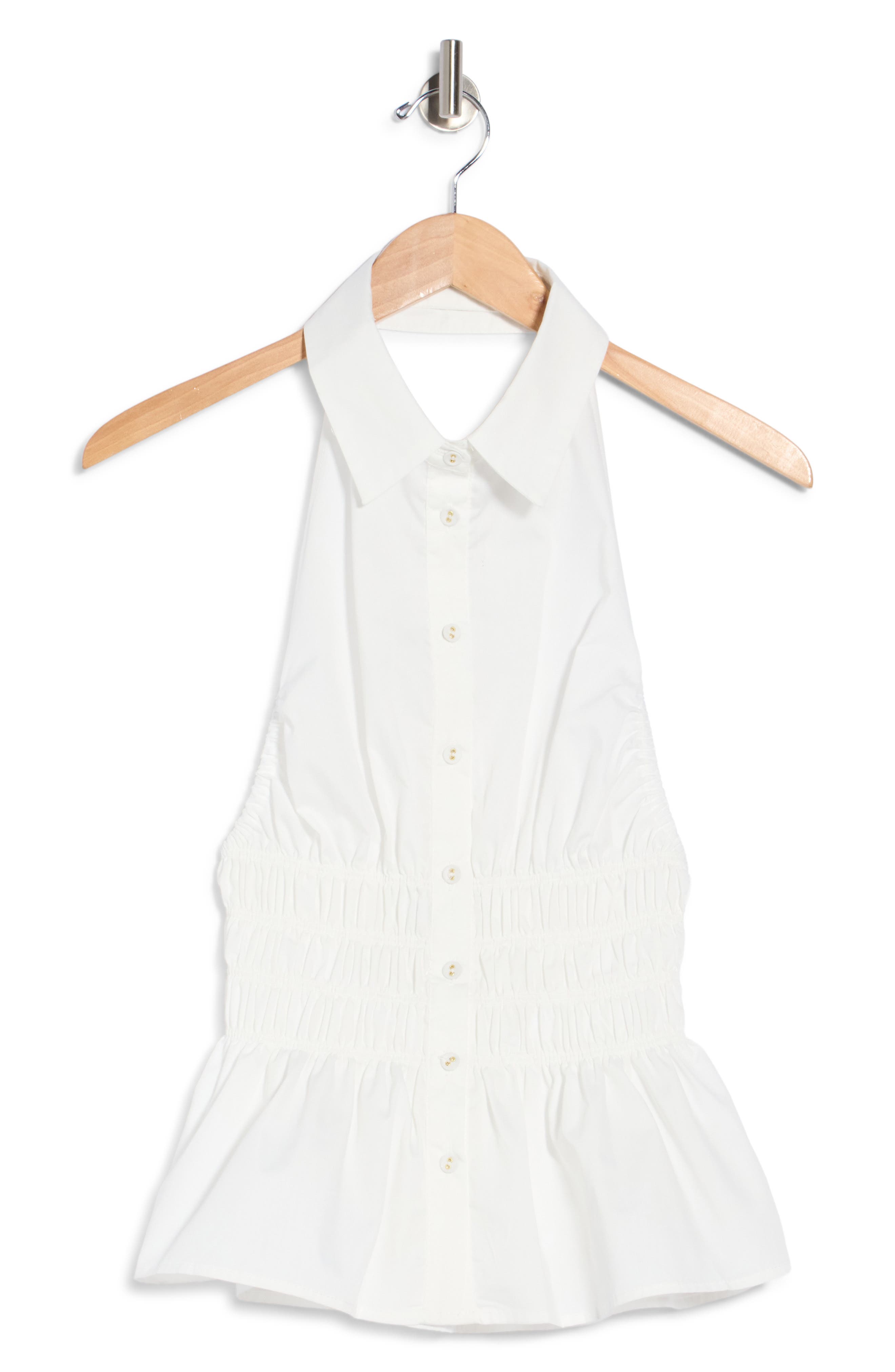As You Are Shirred Halter Shirt