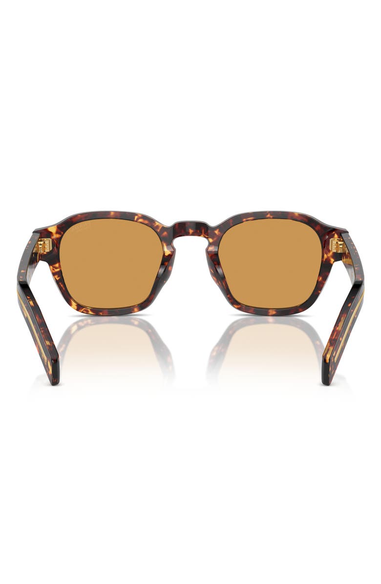Prada 49mm Round Phantos Sunglasses, Alternate, color, Tortoise