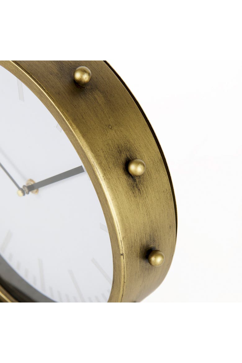 Marian Studded Table Clock, Alternate, color, Gold