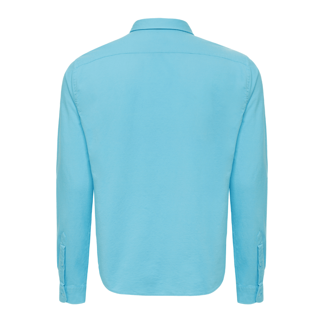 Le Club Resortwear 55% cotton and 45% elastane Le Club Mens Shirt in Aqua 
