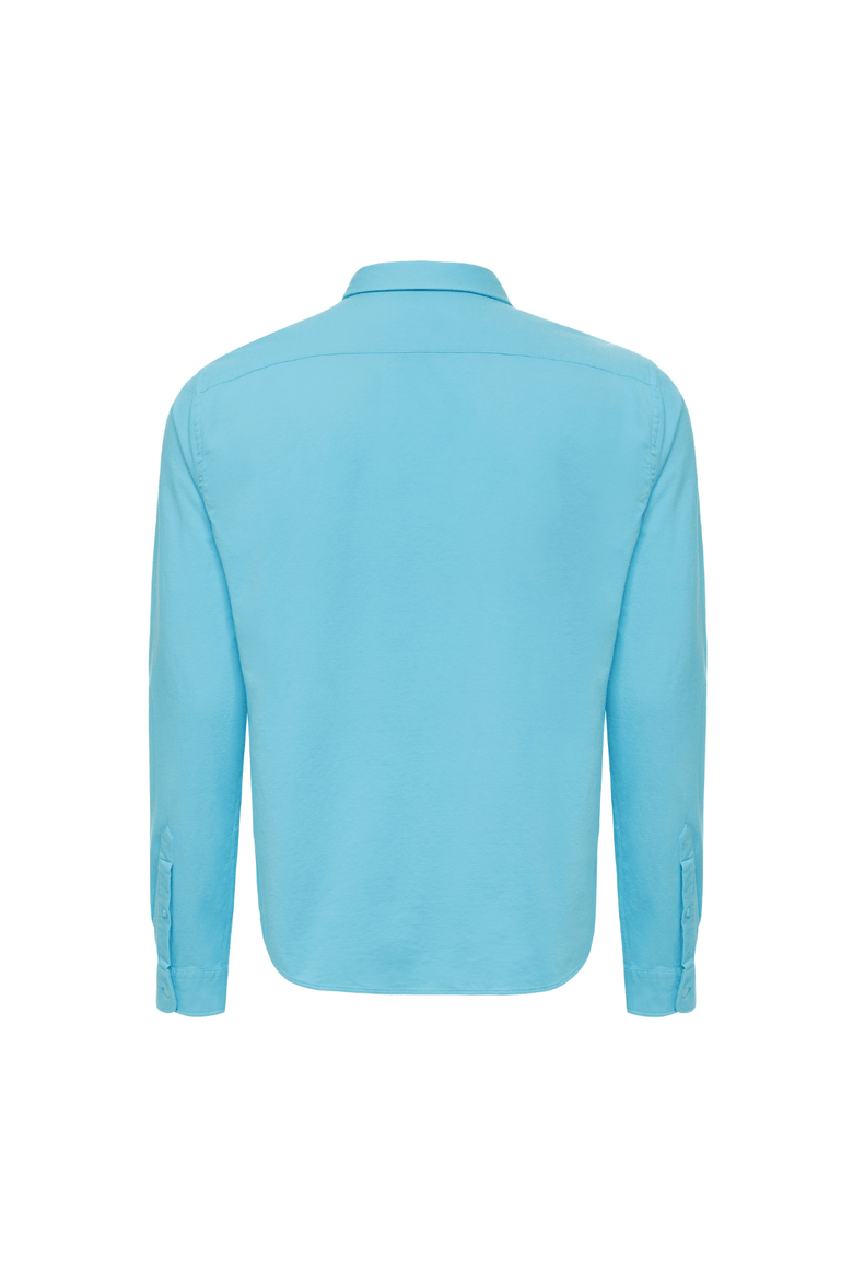 55% cotton and 45% elastane Le Club Mens Shirt, Main, color, Aqua