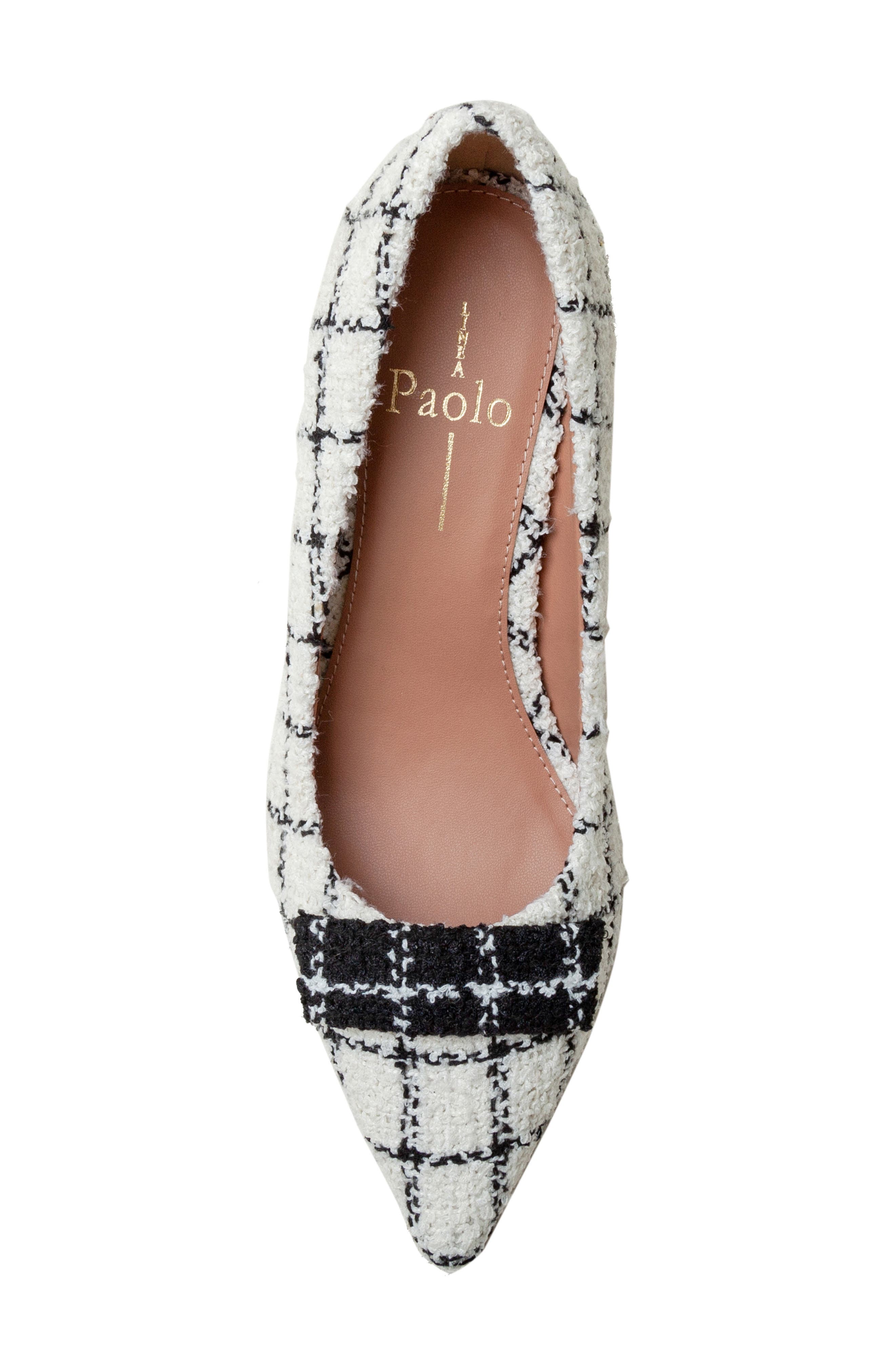 Linea Paolo Prisa Pointed Toe Pump, Alternate, color, Ivory-Black