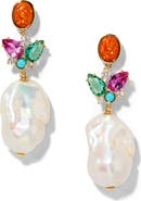 Nadri Frieda Cubic Zirconia & Freshwater Pearl Drop Earrings