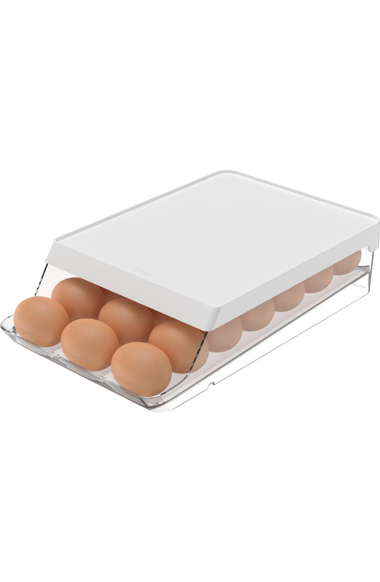 OU Rolling Clear Stackable Egg Holder Organizer, Main, color,