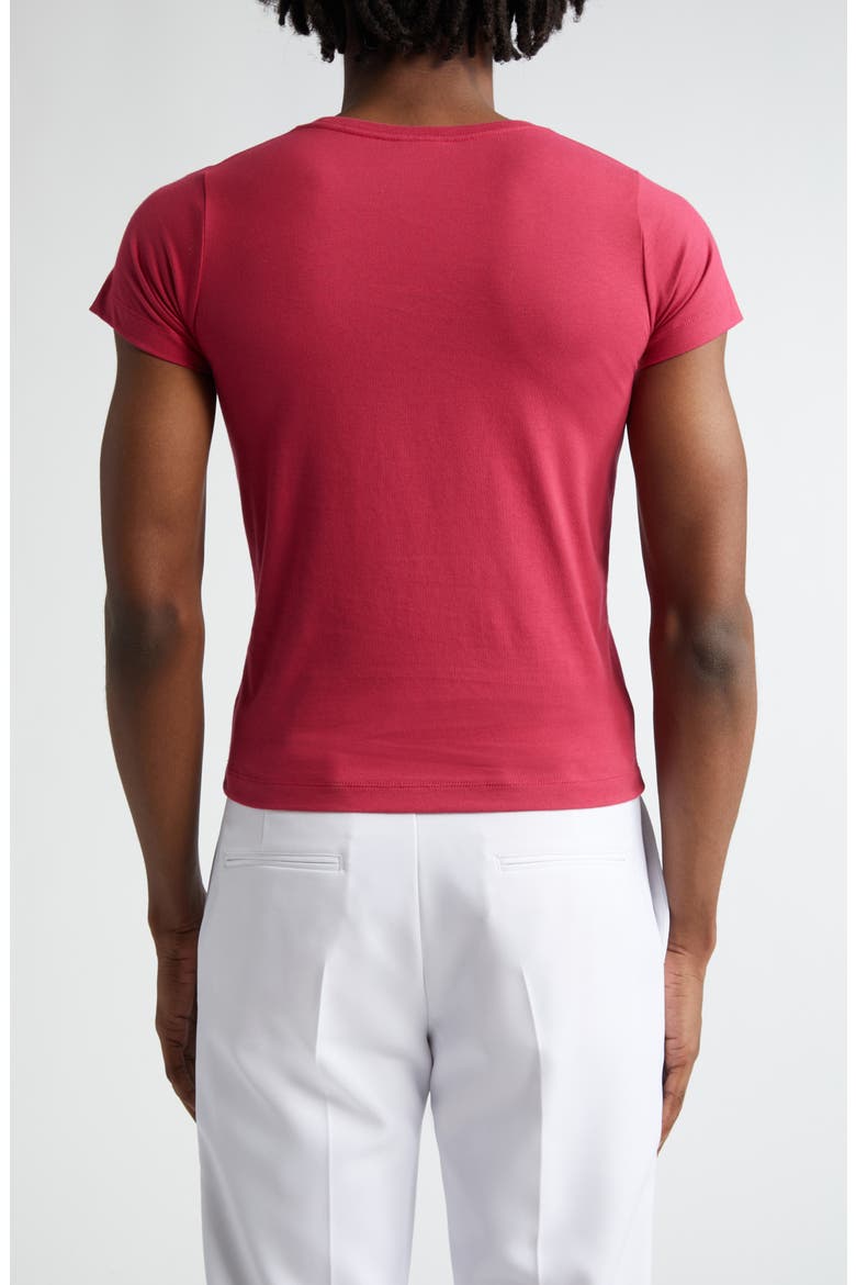 Outdoor Rhinestone Organic Cotton Fitted T-Shirt, Alternate, color, PINK