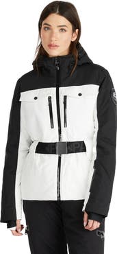 Pajar Gabbi Belted Ski Jacket with Fixed Hood