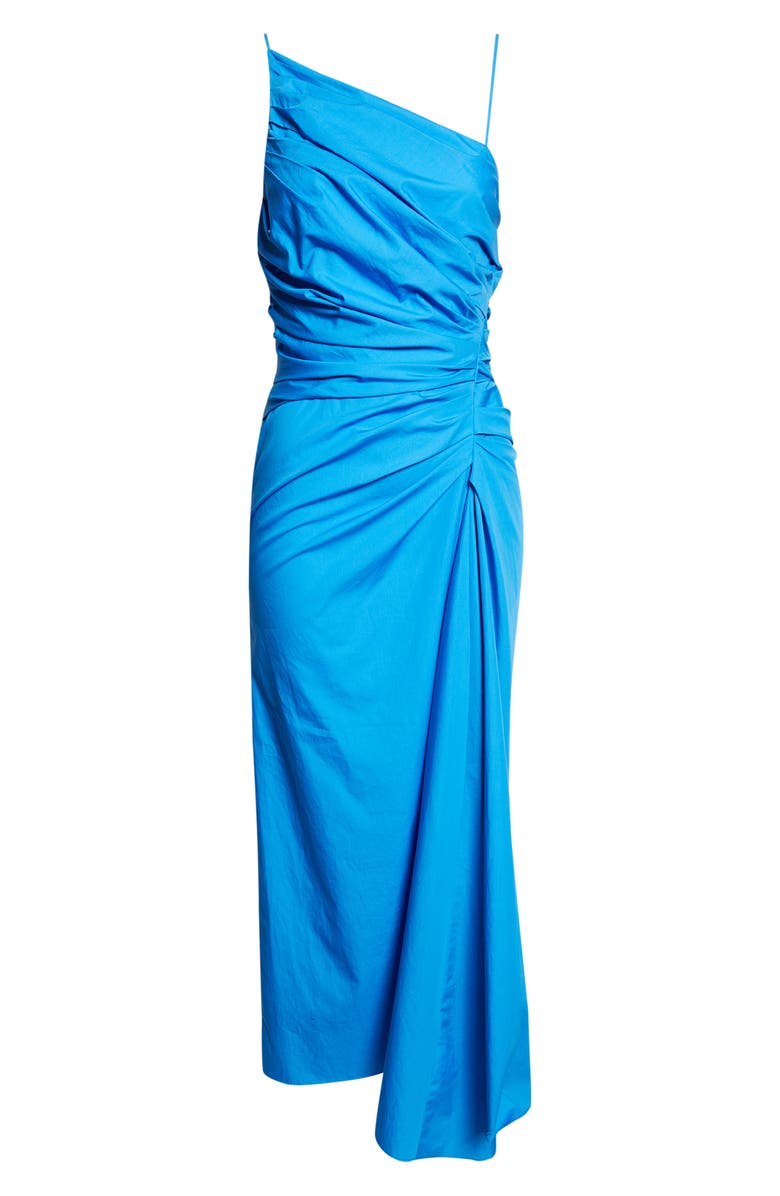 A.L.C. Juno One-Shoulder Cotton Dress, Alternate, color, Cornflower