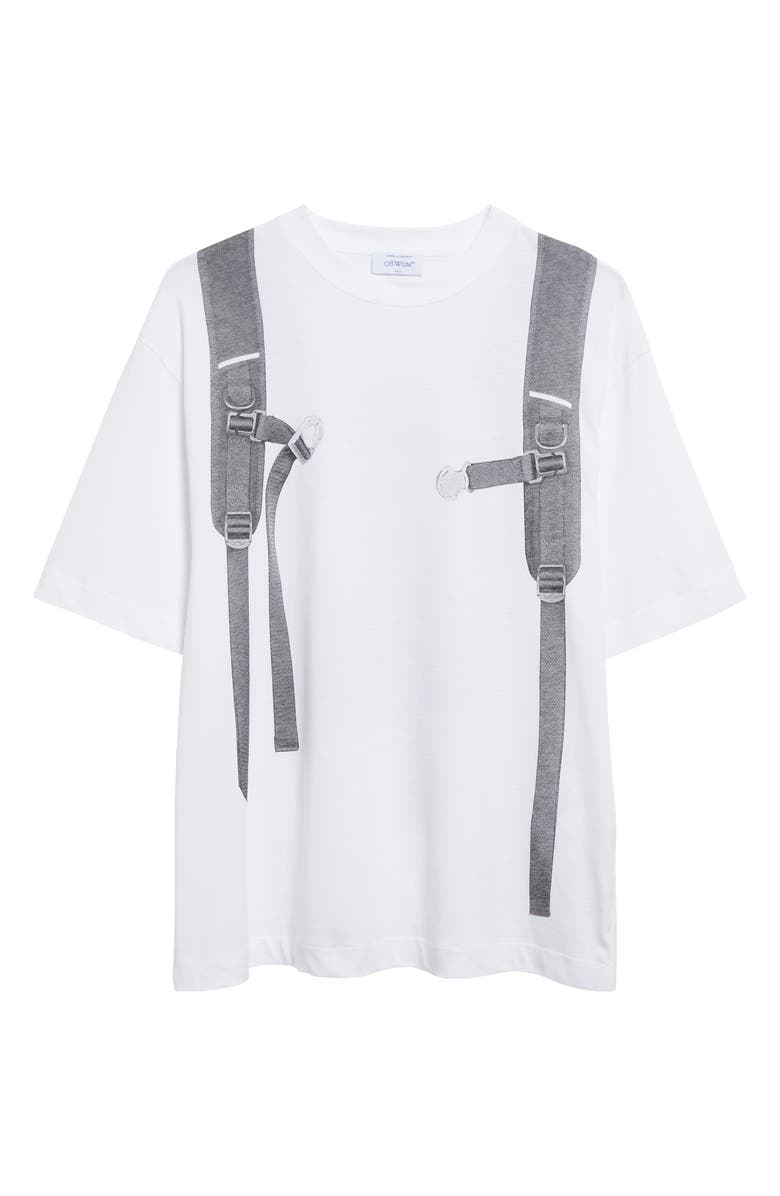 Off-White Backpack Skate Graphic T-Shirt, Alternate, color, White Black
