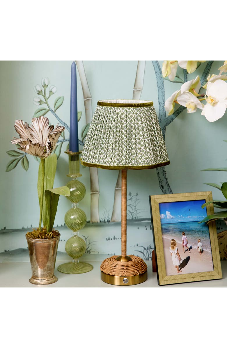 Mrs. Alice Lotus Lampshade, Alternate, color, Olive