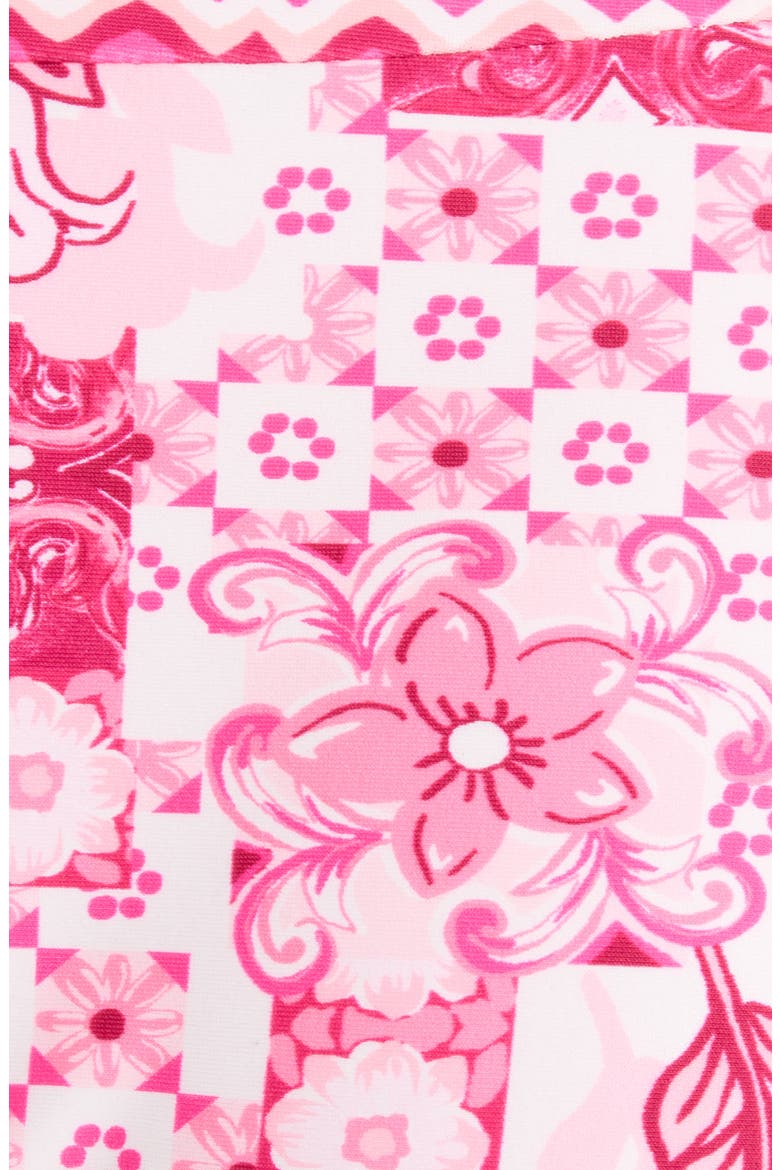 Isla Printed Hipster Bikini Bottoms, Alternate, color, RADIANT PINK COMBO