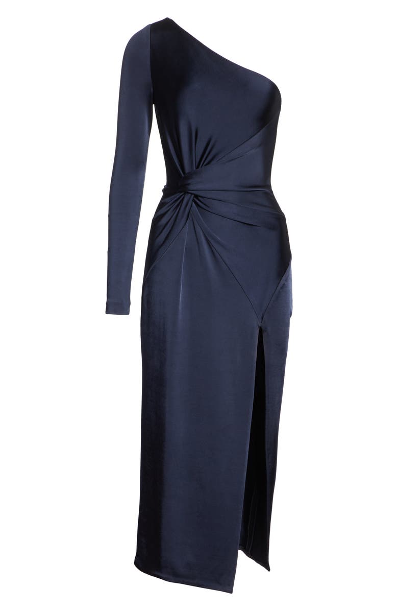 CUSHNIE et Ochs Denise Twist Detail One-Shoulder Dress, Alternate, color, 