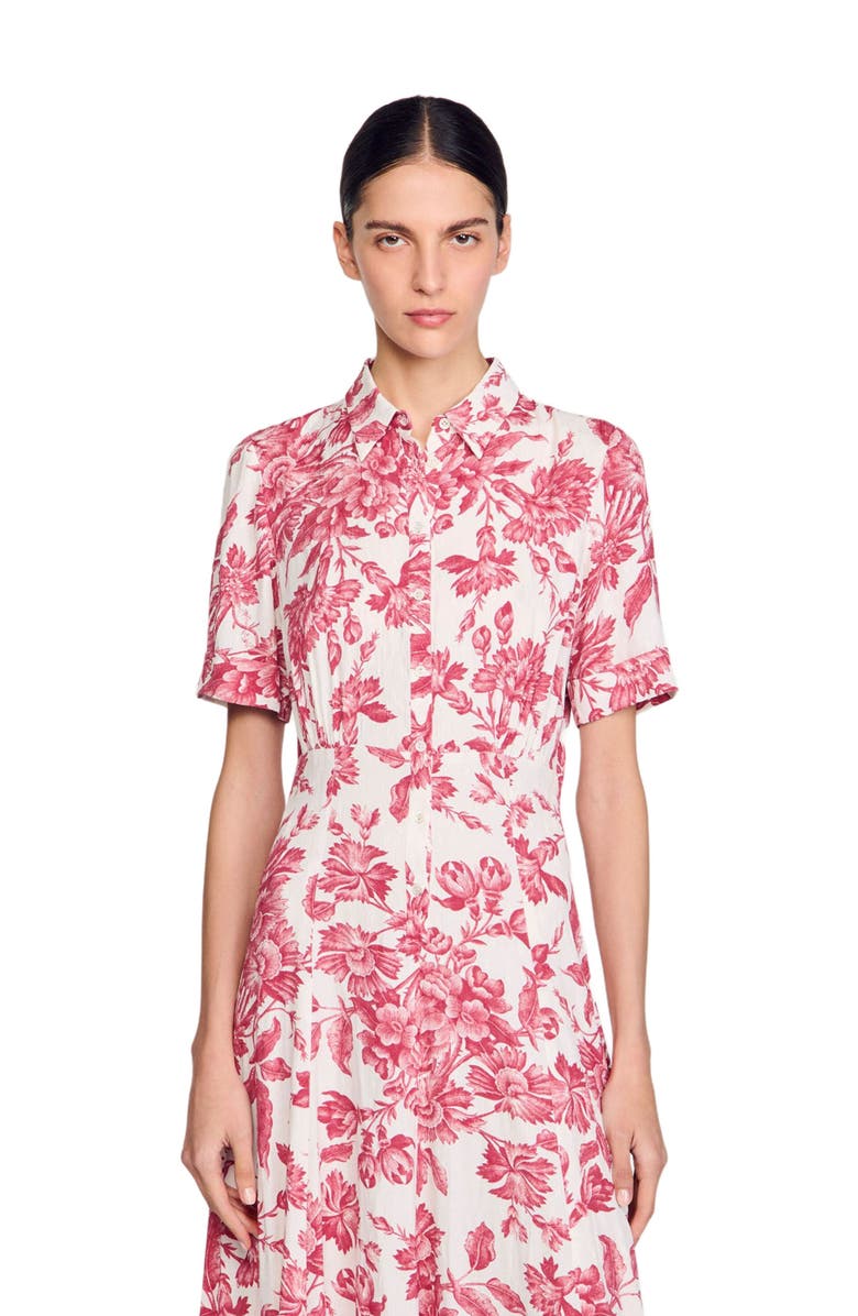 SANDRO Floral patterned maxi dress, Alternate, color,