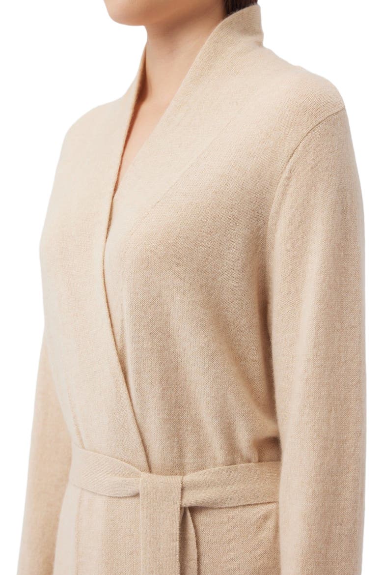 Long Cashmere Robe, Alternate, color, beige